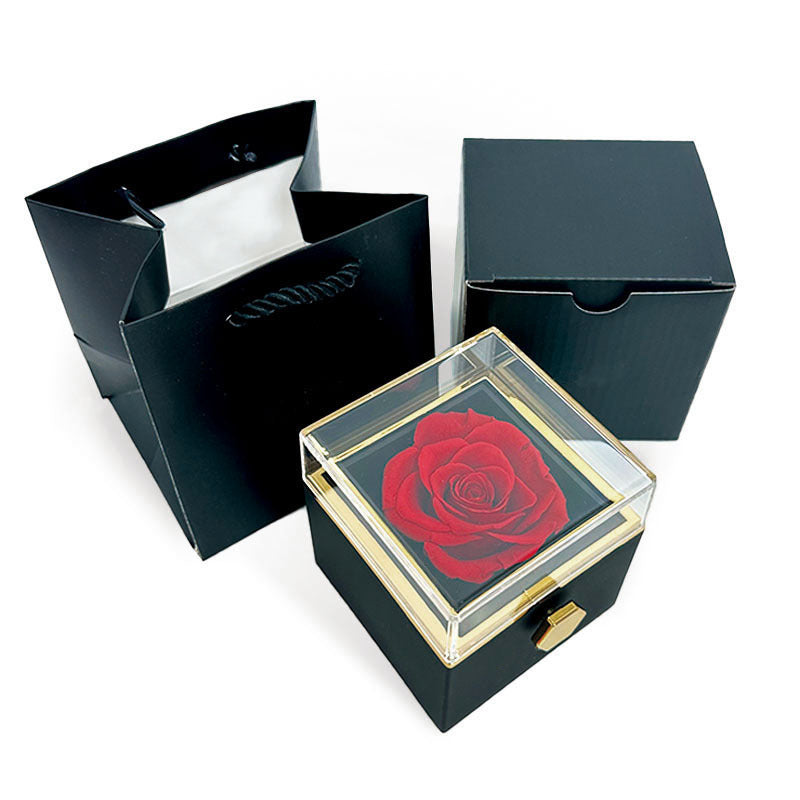 Forever Rose Box W/ Promise Ring-R